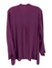 Eileen Fisher Size Est L Purple Silk Long Sleeve Quarter Button Patch Pocket Top Purple / Est L