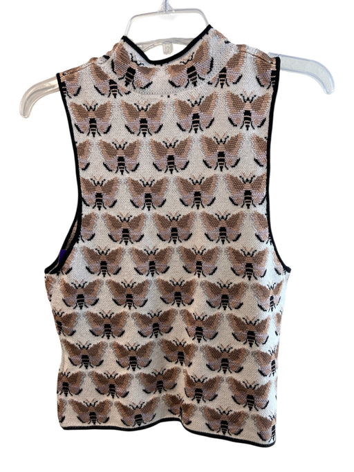 Sarah Gordon Exclusively for Maeve Size XS Black, White & Gold Viscose Blend Top Black, White & Gold / XS
