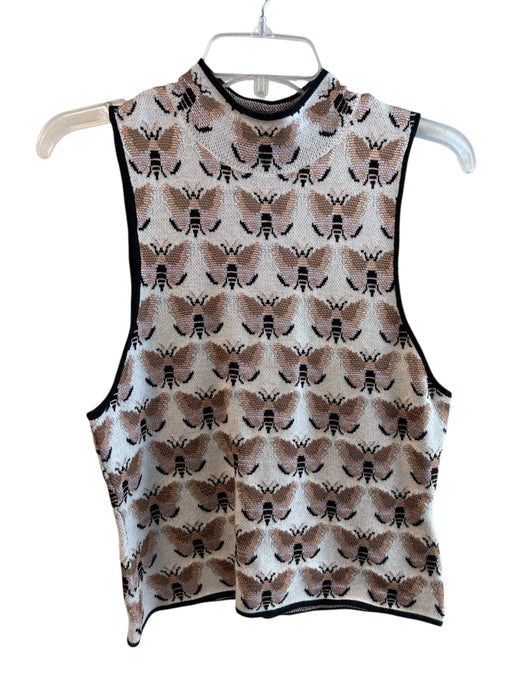 Sarah Gordon Exclusively for Maeve Size XS Black, White & Gold Viscose Blend Top Black, White & Gold / XS