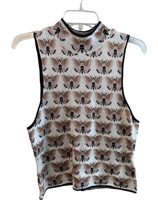 Sarah Gordon Exclusively for Maeve Size XS Black, White & Gold Viscose Blend Top Black, White & Gold / XS