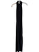 Norma Kamali Size S/36 Black Polyester Blend Maxi Halter Seam Detail Dress Black / S/36