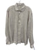 Culturata Size XXL White & Purple Linen Striped Button Down Long Sleeve Shirt White & Purple / XXL