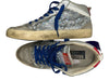 Golden Goose Shoe Size 37 Silver & Blue Leather Sequins Mid Rise Sneakers Silver & Blue / 37