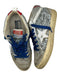 Golden Goose Shoe Size 37 Silver & Blue Leather Sequins Mid Rise Sneakers Silver & Blue / 37