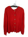 FP Beach Size S Orange Long Balloon Sleeve Knit Button Down Cardigan Sweater Orange / S