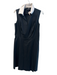 Akris Size 10 Black Cotton & Elastane Stretch Black removable collar Dress Black / 10