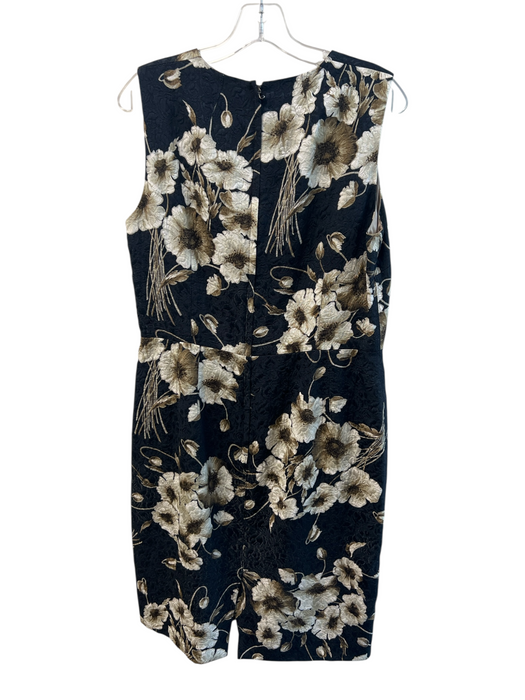 Dolce & Gabbana Size 38 Black Viscose & Cotton Floral Sleeveless high neck Dress Black / 38