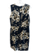 Dolce & Gabbana Size 38 Black Viscose & Cotton Floral Sleeveless high neck Dress Black / 38