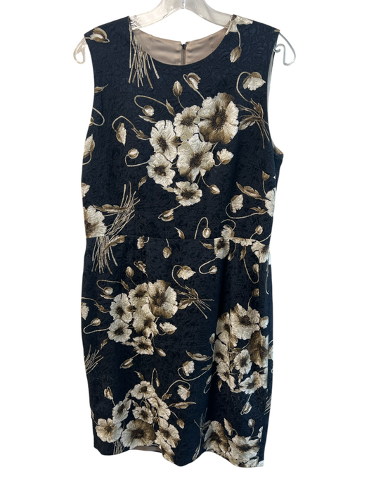 Dolce & Gabbana Size 38 Black Viscose & Cotton Floral Sleeveless high neck Dress Black / 38