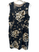 Dolce & Gabbana Size 38 Black Viscose & Cotton Floral Sleeveless high neck Dress Black / 38