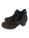 Gabor Shoe Size 6 Brown Suede Round Toe Side Zip Elastic Side Panels Booties Brown / 6
