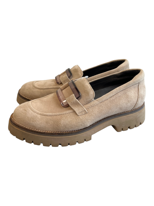 Softwaves Shoe Size 39 Beige Manmade Material Suede Loafer Decoration Shoes Beige / 39