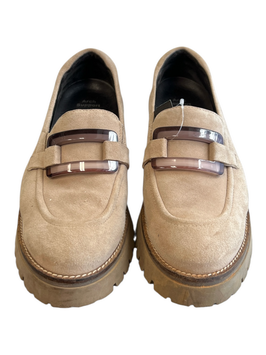 Softwaves Shoe Size 39 Beige Manmade Material Suede Loafer Decoration Shoes Beige / 39