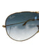 Ray Ban Blue Metal Gold hardware Gradient Aviator Sunglasses Blue