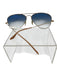 Ray Ban Blue Metal Gold hardware Gradient Aviator Sunglasses Blue