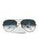 Ray Ban Blue Metal Gold hardware Gradient Aviator Sunglasses Blue