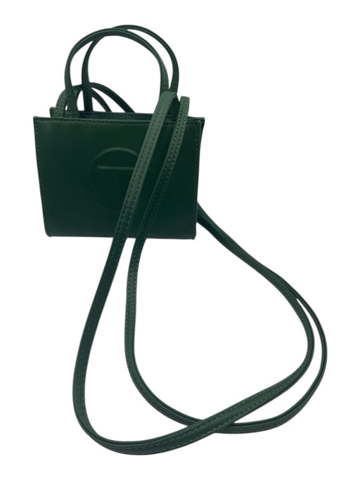 Telfar Green Faux Leather Logo Top Handle Crossbody Bag Green / Mini