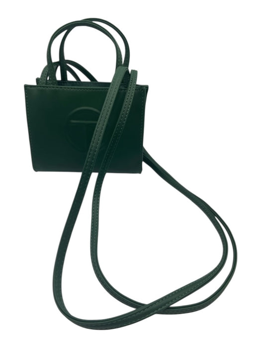 Telfar Green Faux Leather Logo Top Handle Crossbody Bag Green / Mini