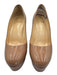 Christian Louboutin Shoe Size 38.5 Beige Leather Upper Patent Platform Pumps Beige / 38.5