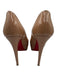 Christian Louboutin Shoe Size 38.5 Beige Leather Upper Patent Platform Pumps Beige / 38.5