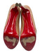 Christian Louboutin Shoe Size 38.5 Beige Leather Upper Patent Platform Pumps Beige / 38.5