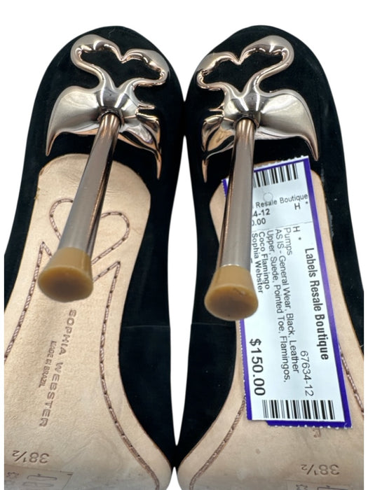 Sophia Webster Shoe Size 38.5 Black Leather Upper Suede Pointed Toe Pumps Black / 38.5