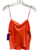 Alice + Olivia Size M Neon Orange Triacetate Blend Spaghetti Strap Cowl Neck Top Neon Orange / M