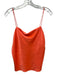 Alice + Olivia Size M Neon Orange Triacetate Blend Spaghetti Strap Cowl Neck Top Neon Orange / M