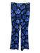 Alice + Olivia Size 8 Black & Blue Polyester Blend Floral Trouser Flare Pants Black & Blue / 8