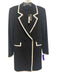 Alice + Olivia Size 10 Black & White Polyester Contrast Trim Long Sleeve Dress Black & White / 10