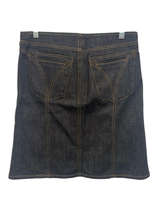 D&G Dolce & Gabbana Size 42 Dark Wash Cotton Blend Denim Contrast Stitch Skirt Dark Wash / 42