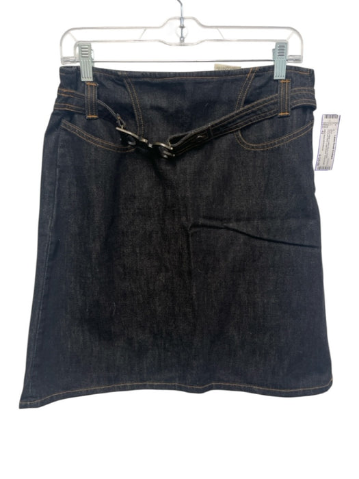 D&G Dolce & Gabbana Size 42 Dark Wash Cotton Blend Denim Contrast Stitch Skirt Dark Wash / 42