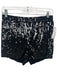 Alice + Olivia Size 6 Black Nylon Blend Sequined Back Zip Hot Pants Shorts Black / 6