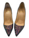 Christian Louboutin Shoe Size 38 Purple Textile & Leather Upper Glitter Pumps Purple / 38