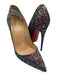 Christian Louboutin Shoe Size 38 Purple Textile & Leather Upper Glitter Pumps Purple / 38