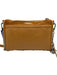Rebecca Minkoff Tan Leather Suede Front Sliver metal Crossbody front hook Purse Tan / Small