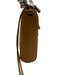 Rebecca Minkoff Tan Leather Suede Front Sliver metal Crossbody front hook Purse Tan / Small