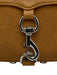 Rebecca Minkoff Tan Leather Suede Front Sliver metal Crossbody front hook Purse Tan / Small