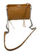 Rebecca Minkoff Tan Leather Suede Front Sliver metal Crossbody front hook Purse Tan / Small