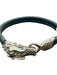John Hardy Box & Bag Inc. Black & Blue Leather Sterling Silver Stone Bracelet Black & Blue
