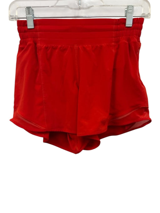 Lululemon Size 4 Red Synthetic Elastic Waist Athletic Shorts Red / 4
