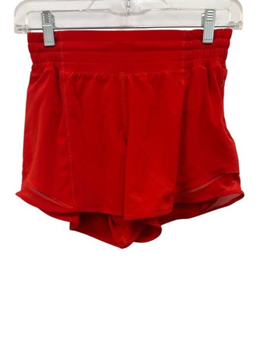Lululemon Size 4 Red Synthetic Elastic Waist Athletic Shorts Red / 4
