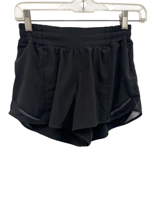 Lululemon Size 4 Black Synthetic Elastic Waist Athletic Shorts Black / 4