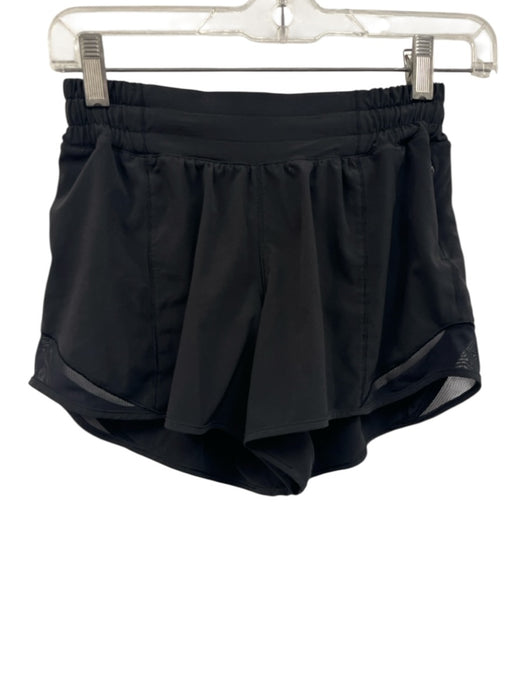 Lululemon Size 4 Black Synthetic Elastic Waist Athletic Shorts Black / 4