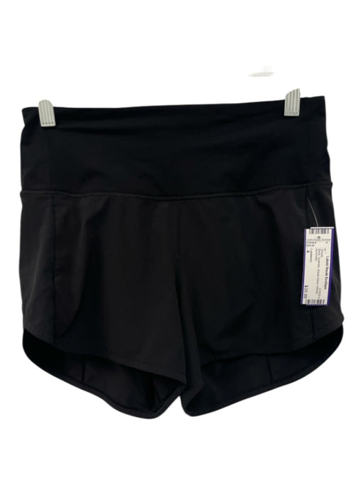 Lululemon Size 4 Black Synthetic Elastic Waist Athletic Shorts Black / 4