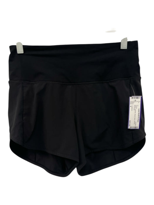 Lululemon Size 4 Black Synthetic Elastic Waist Athletic Shorts Black / 4