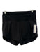 Lululemon Size 4 Black Synthetic Elastic Waist Athletic Shorts Black / 4