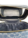 Coach Blue & Gold Leather & Denim Monogram Zip Top Cosmetic Pouch Bag Blue & Gold / XS