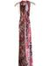 TJD Size D Multi Polyester Halter Neck Floral Print V Neck Tie Neck Dress Multi / D