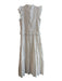 Sea Size 4 White Cotton Sleeveless Round Neck Back Zip Ruffle Detail Dress White / 4